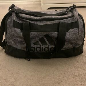 Adidas gray duffel bag